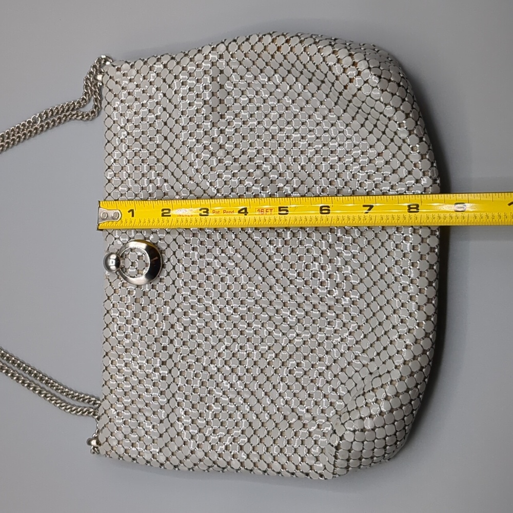 Whiting & Davis White Chainmail Mesh Purse - image 4